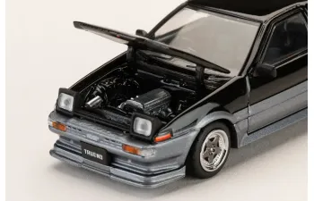 TOYOTA Sprinter Trueno GT APEX (AE86) Late Ver. JDM Style Carbon Bonnet, black/gray