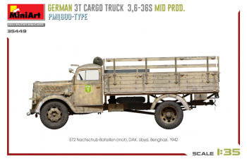 Сборная модель OPEL Blitz Pmq600 Type German 3t Cargo Military Truck 1952