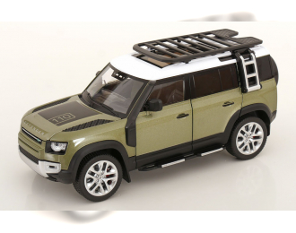LAND ROVER Defender 110, light green-metallic/ white