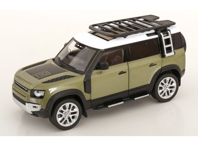 LAND ROVER Defender 110, light green-metallic/ white