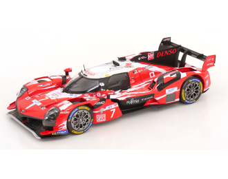TOYOTA GR010 Hybrid #7 Mike Conway/Kamui Kobayashi/Nyck de Vries 5th 24h LeMans Toyota Gazoo Racing 40 years LeMans Toyota Retro Livery (2025), red/white 