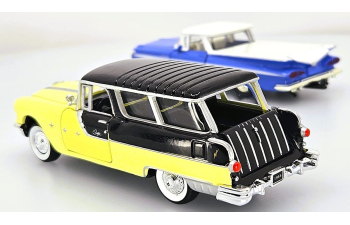 Набор из двух моделей PONTIAC Safari (1959), желтый/черный & CHEVROLET El Camino (1959),синий / белый