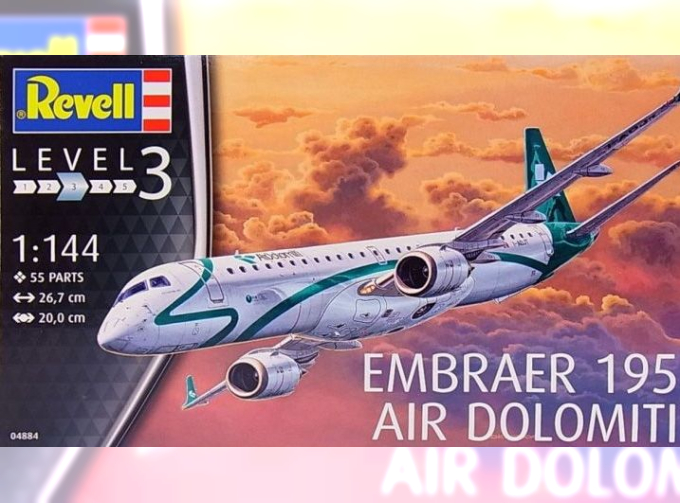 Сборная модель Пассажирский самолет Embraer ERJ 195 AIR Dolomiti