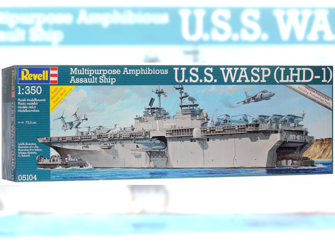 Сборная модель Американский десантный корабль-док USS Wasp (LHD-1)