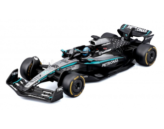 MERCEDES-BENZ GP F1 W16 Team Amg Petronas Motorsport №63 Season (2025) George Russell - With Pilot And Showcase, Black Silver Green