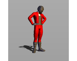 Фигура Мотоциклист, окрашенная