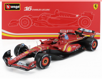 FERRARI F1 Sf-24 Team Scuderia Ferrari №16 Winner Italy Monza Gp (2024) Charles Leclerc - Con Vetrina - With Showcase, Red White Black