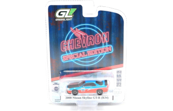 NISSAN Skyline GT-R (R34) "Chevron" 2000 Blue/Orange/Black