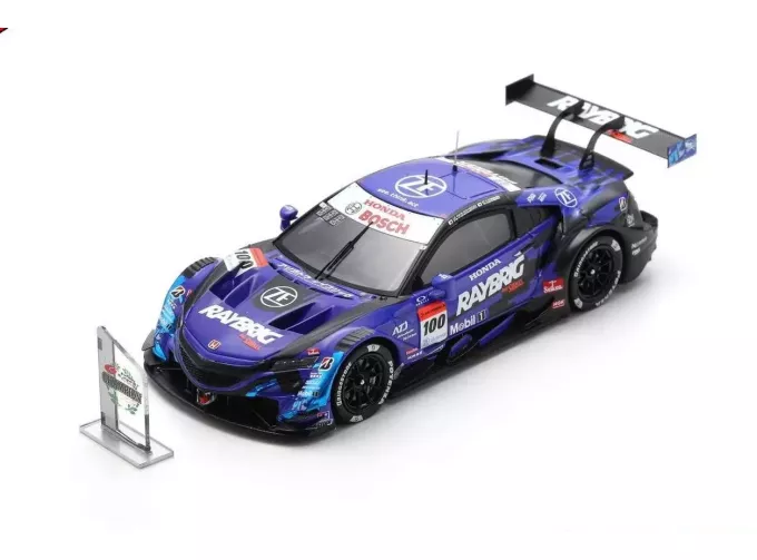 HONDA Nsx-gt Team Stanley Kunimitsu №100 Gt500 Class Super Gt (2020) Naoki Yamamoto - Tadasuke Makino, Blue Black