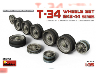 Сборная модель Аксессуары T-34 WHEELS SET 1943-44 series