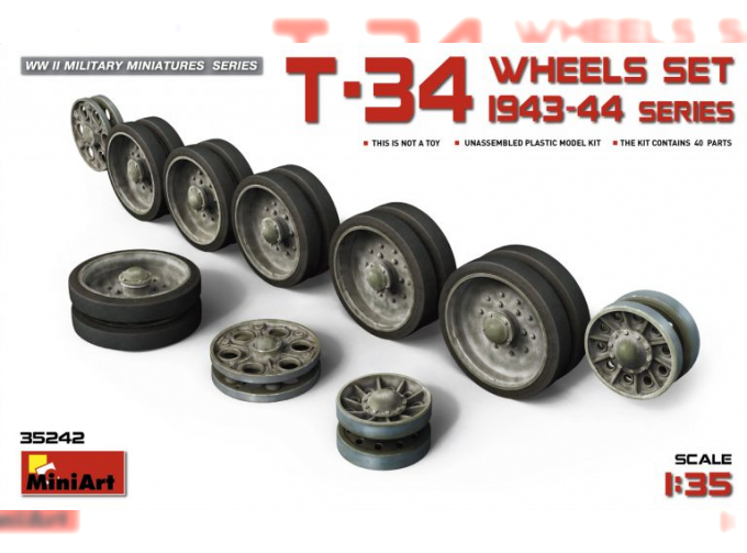 Сборная модель Аксессуары T-34 WHEELS SET 1943-44 series