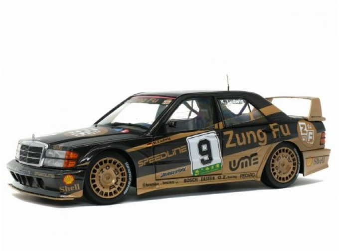  MERCEDES-BENZ 190E 2.5-16 Evo II W201 #9 K. Ludwig 1990 DTM GP Macau, black / gold