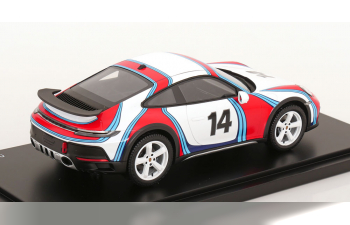 PORSCHE 911 (992) Dakar Martini Design (2023), white red blue