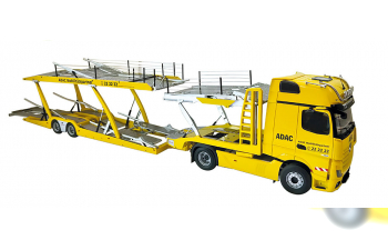 MERCEDES-BENZ Actros Gigaspace Set with Lohr Car transporter semi-trailer, ADAC, yellow black