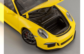 PORSCHE 991 GT3 (2013), yellow with silver wheels