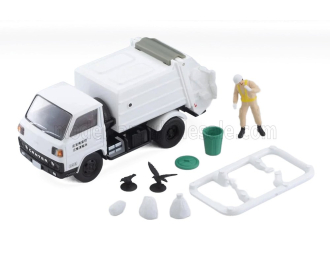 MITSUBISHI Fuso Truck Trasporto E Raccolta Rifiuti 2-assi (2017) With Figure And Accessories, White