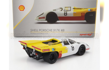 PORSCHE 917k Team Shell №8 1000km Norisring (1970) G.van Lennep, White Yellow Red