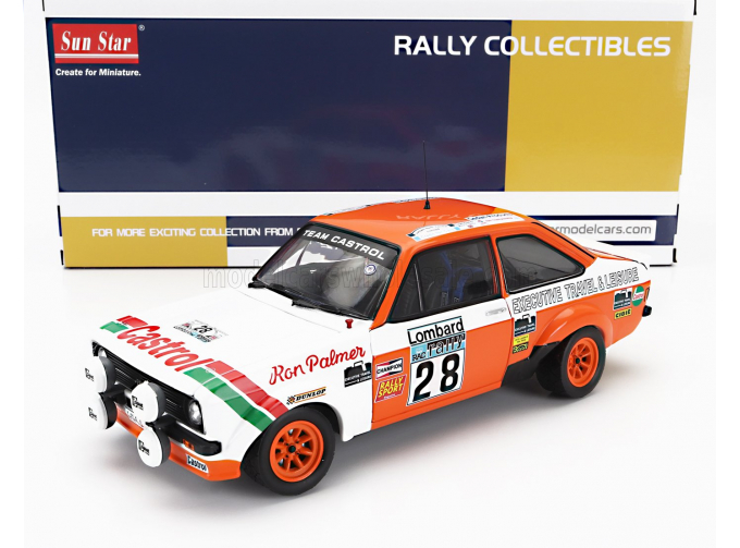 FORD Escort Mkii Rs 1800 (night Version) Castrol №28 Rally Rac Lombard (1978) Malcolm Wilson - Ron Palmer, White Orange