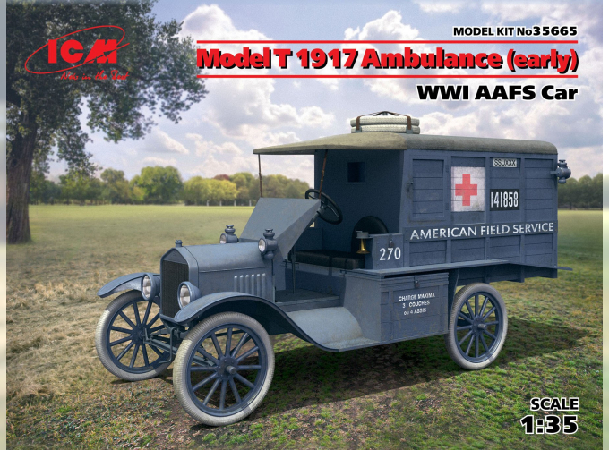 Сборная модель Model-T 1917 г. санитарная (раннего выпуска), Автомобиль американскойсанитарной службы IМВ