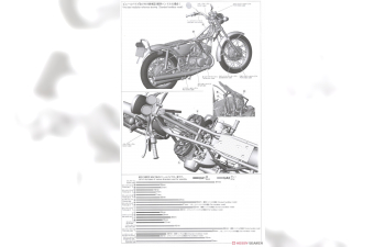 Сборная модель KAWASAKI 500-ss Mach Iii H1 Late Version Motorcycle 1970