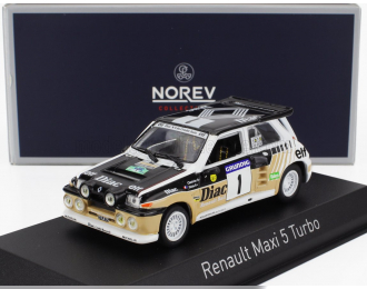 RENAULT R5 Maxi Turbo Team Diac №1 Winner Rally Du Var (1986) Francois Chatriot - Michel Perin, Black Beige White