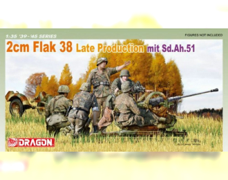 Сборная модель Пушка 2cm Flak 38 Late Production mit Sd.Ah.51