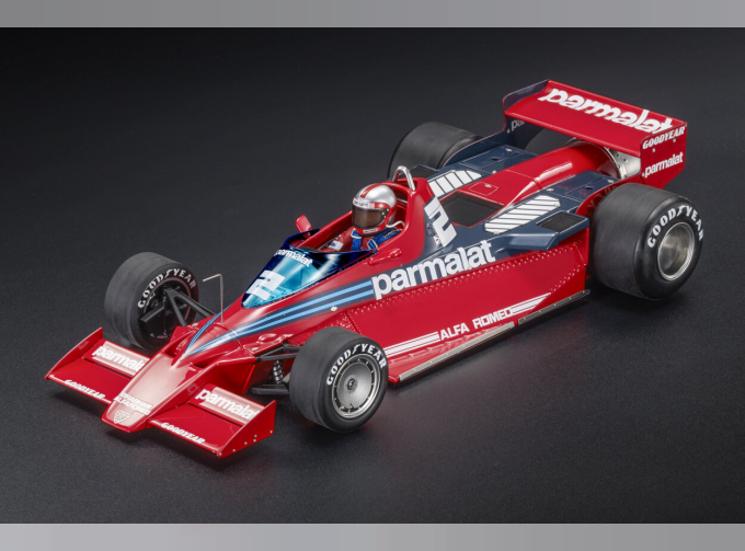 ALFA ROMEO F1 Brabham Bt46b Parmalat №2 Sweden Gp (with Pilot Figure) 1978 John Watson, Red Blue