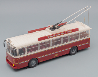 BERLIET Vetra Vbh85 Trolleybus Rousse Hotel Filobus 1953, Red White