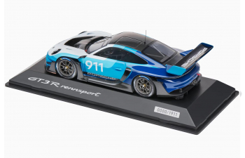 PORSCHE 911 992 Gt3 R №911 Racing Speed Icon Design Coupe (2023), 2 Tone Blue White