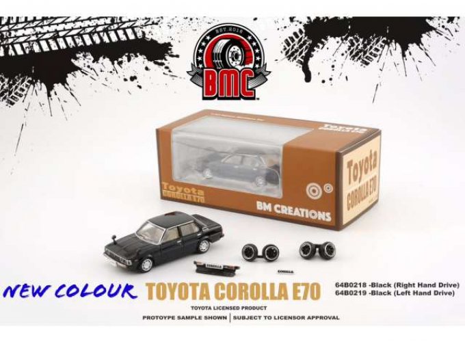 TOYOTA Corolla E70 left hand drive, black