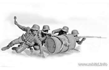 Сборная модель Немецкая пехота в обороне. Набор №1