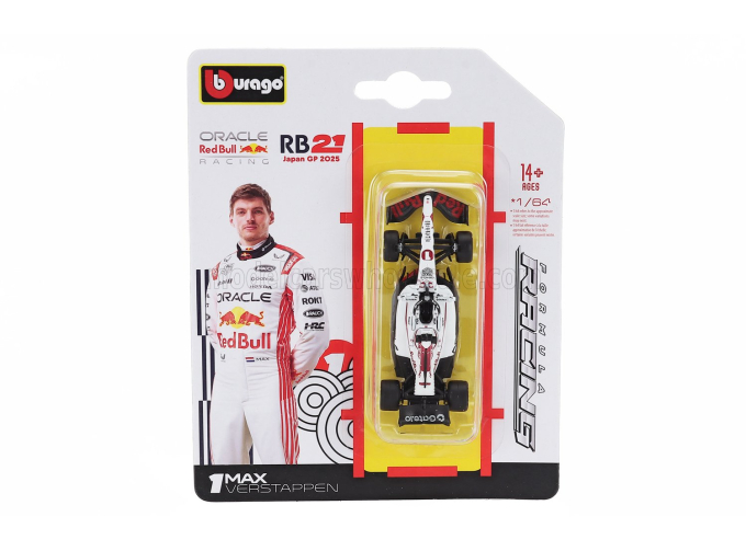 RED BULL F1 Rb21 Team Oracle Red Bull Racing N 1 Winner Japan Gp (2025) Max Verstappen, White Red