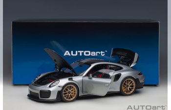 PORSCHE 911 991-2 Gt2 Rs Weissach Package (2019), silver