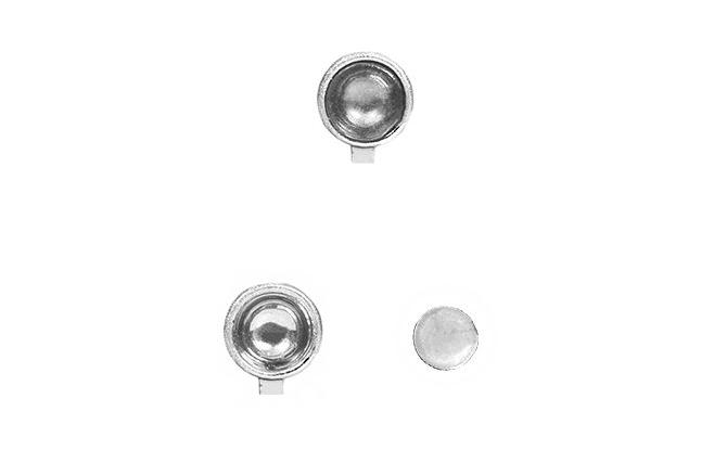 Небольшие дополнительные фонари 2,9 mm 4шт - хром / прозрачное стекло