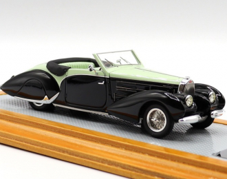 Bugatti T57C Aravis 1938 Cabriolet Gangloff sn57710 Current car, Black/Green