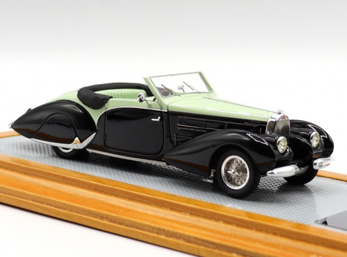 Bugatti T57C Aravis 1938 Cabriolet Gangloff sn57710 Current car, Black/Green