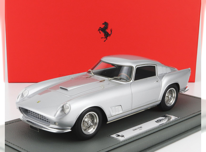 FERRARI 250 Tdf Coupe Faro Carenato (1958) - Con Vetrina - With Showcase, Grigio Metalizzato - Silver