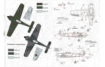 Набор декалей FW 190А2-А9 А complete set decals