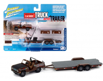 FORD Bronco with Open Trailer & Tires (King of the Hammers) (1966), brown