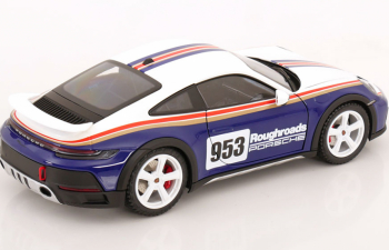 PORSCHE 911 992 №953 Rally Dakar Roughroads Coupe (2023), White Blue