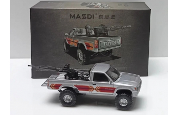 TOYOTA Hilux Single Cab 4WD (RN80) with Machine Gun, silver