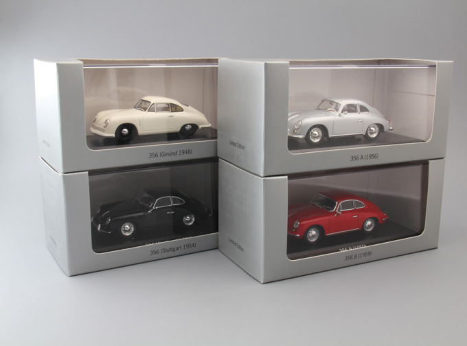 Набор моделей исторических автомобилей Porsche History Set Models 356 for Porsche