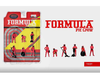 Formula Pit Crew Figures *Team Red*