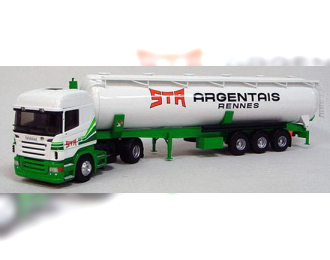 SCANIA SERIE R420 с полуприцепом-цистерной 'STA ARGENTAIS', White