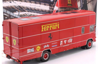 OM FIAT 150 Rolfo Scuderia Ferrari Race Car Transporter of the 70s  (1967), red