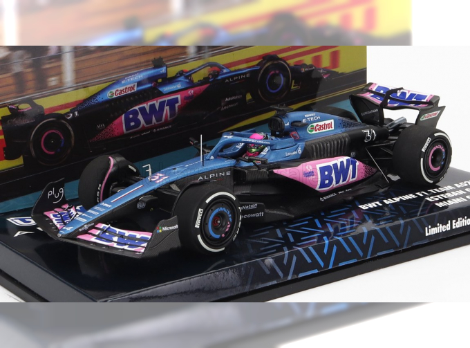 RENAULT F1 A523 Team Bwt Alpine №31 8th Miami Gp (2023) Esteban Ocon, Blue Black Pink