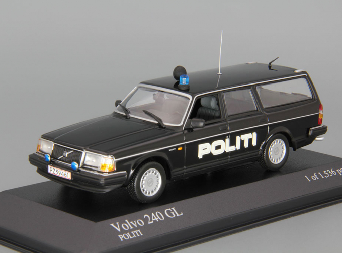 VOLVO 240 GL Break Politi (1986), black