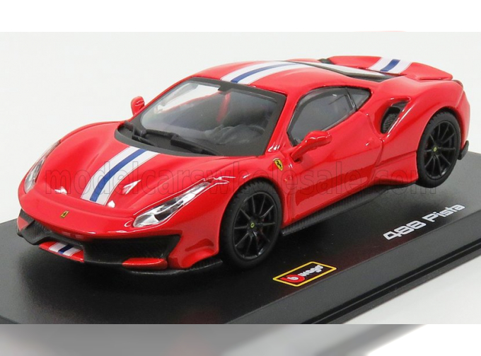 FERRARI 488 Pista (2018) - Con Vetrina - With Showcase, Red