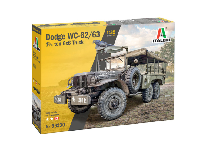 Сборная модель DODGE Wc-62/63 Truck 6x6 Military 3-assi 1945