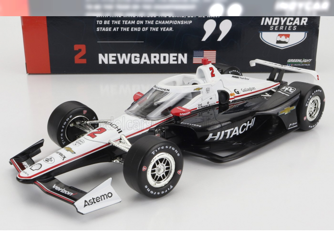 CHEVROLET Team Penske Hitachi N2 Indianapolis Indy 500 Indycar Series (2023) Jose Newgarden, Black White